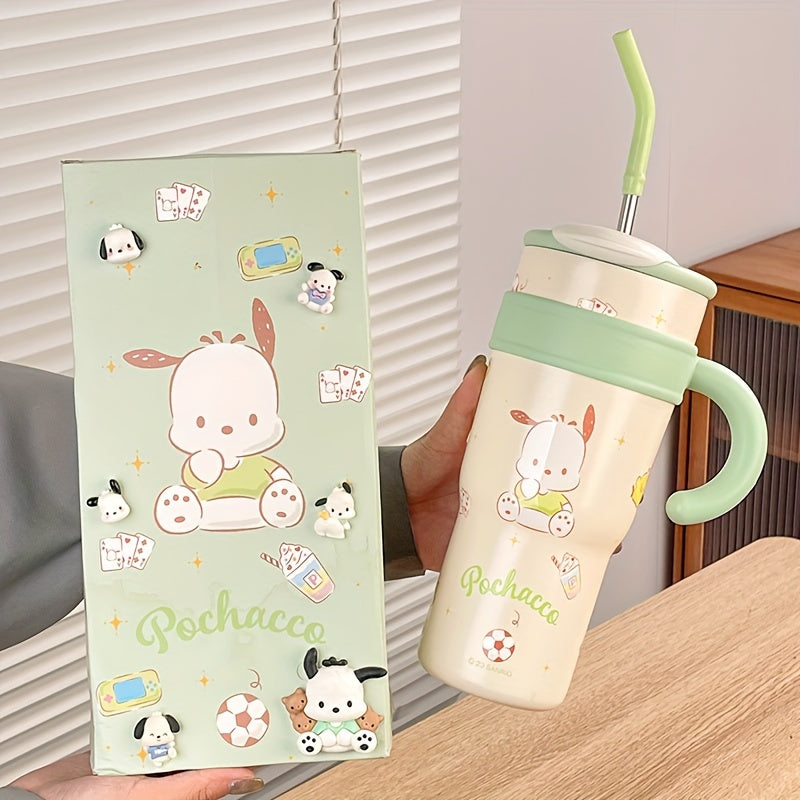 Hello Kitty Insulated Tumbler, Double-Wall 304 Stainless Steel Drinkware with 700ml and 1200ml Options and Named Character Styles for Hot and Cold Beverages