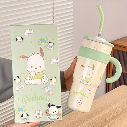 Hello Kitty Insulated Tumbler, Double-Wall 304 Stainless Steel Drinkware with 700ml and 1200ml Options and Named Character Styles for Hot and Cold Beverages
