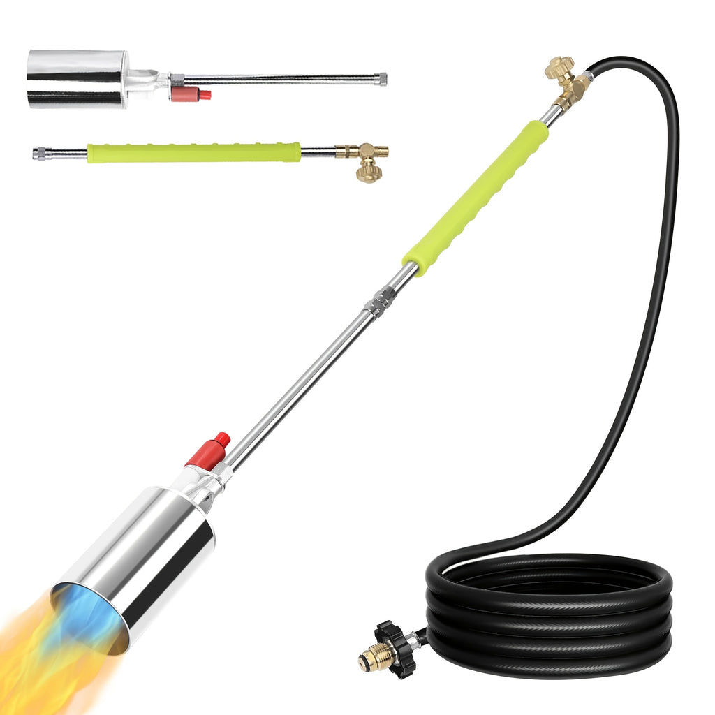 Propane Weed Torch Kit with Tank-Connected Outdoor Burner Model Options, BF-1711, Koman-Q0001 and HD Series for Experienced Adult Yard Maintenance