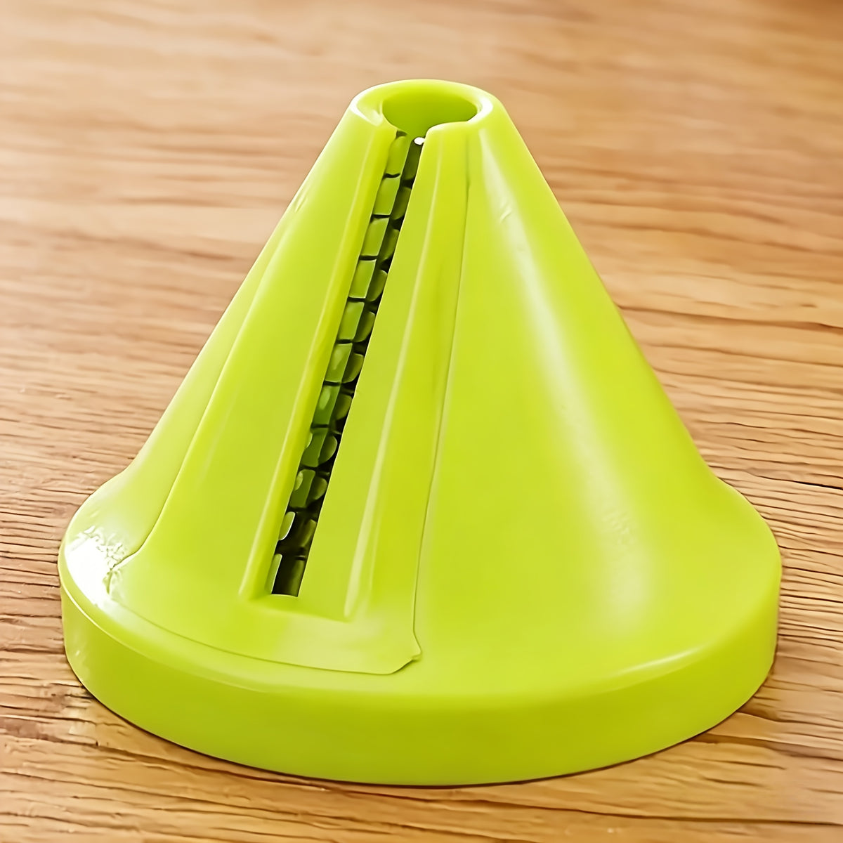 Conical Vegetable Shredder in Green, One-Piece Kitchen Prep Tool with Carrot and Cucumber Grating, Slicing and Peeling References for Fruit and Vegetables
