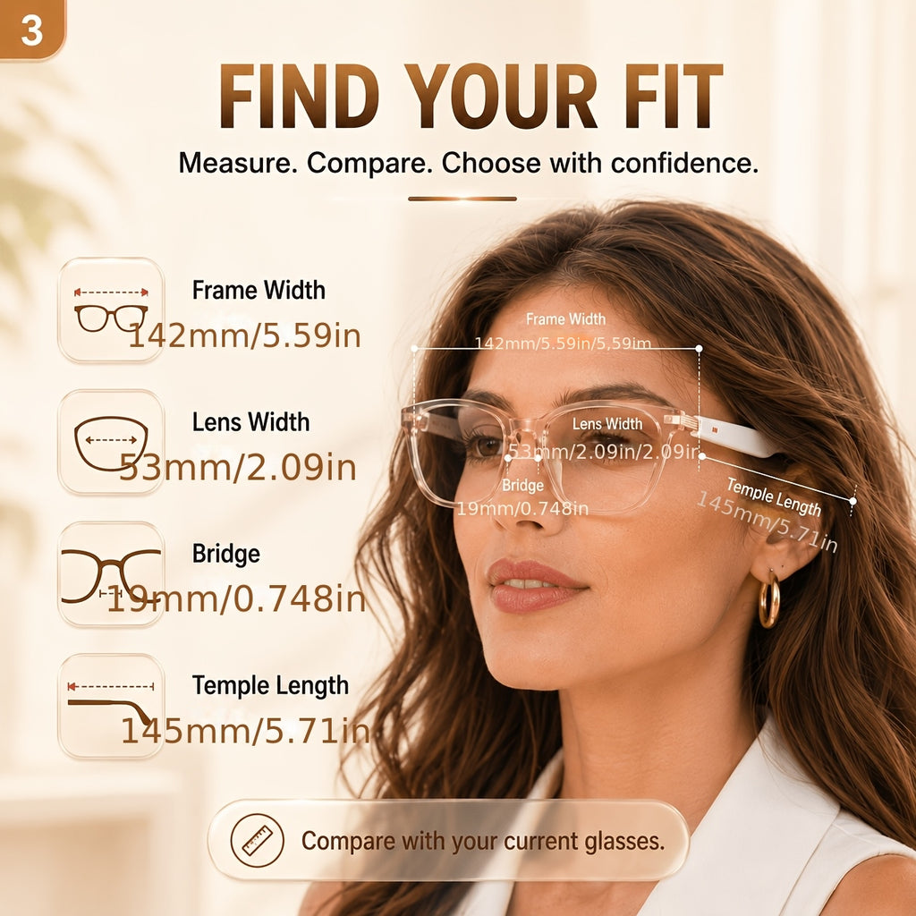 Conference Translation Glasses by OICIIDO, AI Smart Eyewear with 160-Language Recognition, Real-Time Interpretation and Meeting Transcript Summarization