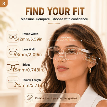 Conference Translation Glasses by OICIIDO with Listed 160-Language Recognition and Meeting Summaries, M02, KL and KO Model Options for Multilingual Discussions