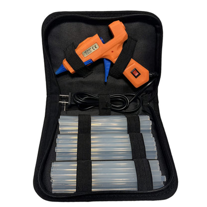 Hot Glue Gun Kit 30W with 30 Glue Sticks, 7 x 150mm Hot Melt Adhesive Tool in Seven Color Options for DIY Crafts, Handmade Decorations and Small Home Repairs