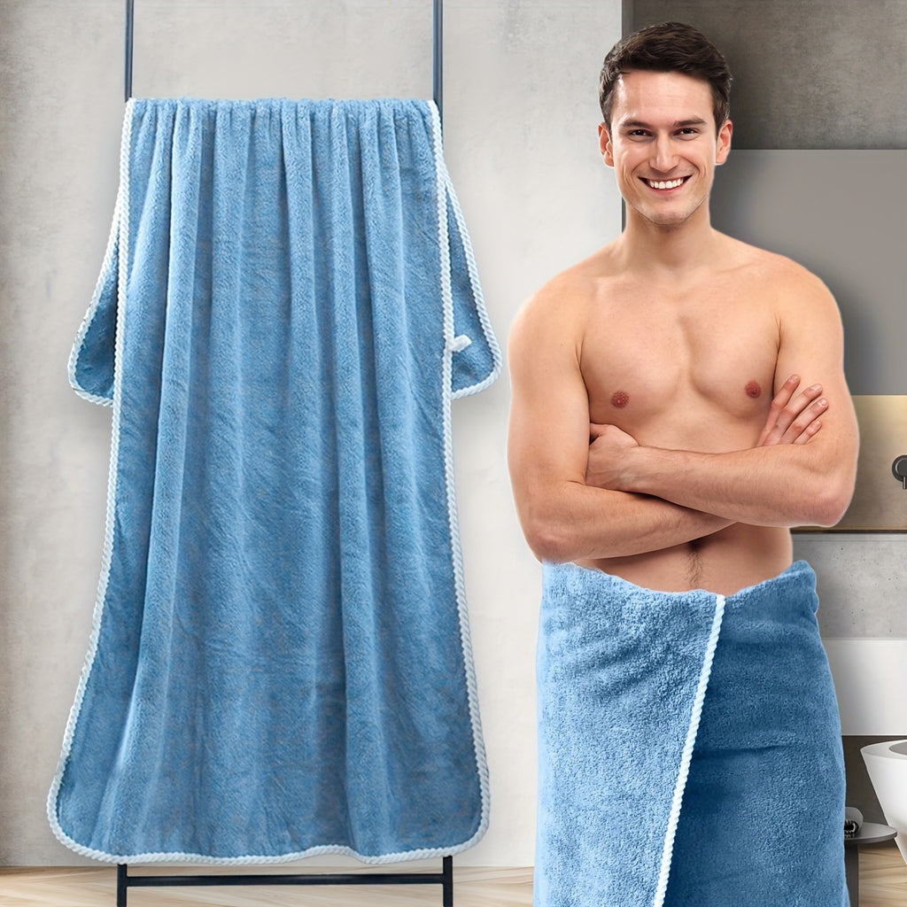 Solid Color Bath Towel, Single Bathroom Linen with Listed Extra-Large Size and Soft Absorbent Feel, Nine Coded Options for Men's and Women's Daily Shower Routines