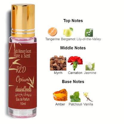 Vanilla Musk Perfume Oil for Women, Red Opium Scent Selection with Listed 15% Concentration and Alcohol-Free Floral Fragrance for Everyday Personal Wear
