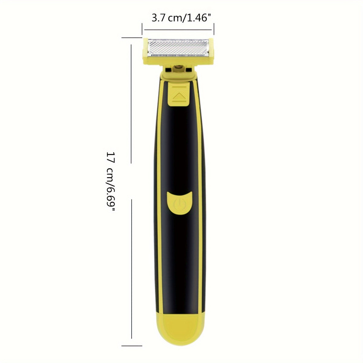 T-Blade Body Trimmer with USB Rechargeable 600mAh Battery for Men's and Women's Grooming, Yellow or Upgraded Version with Four Guide Combs