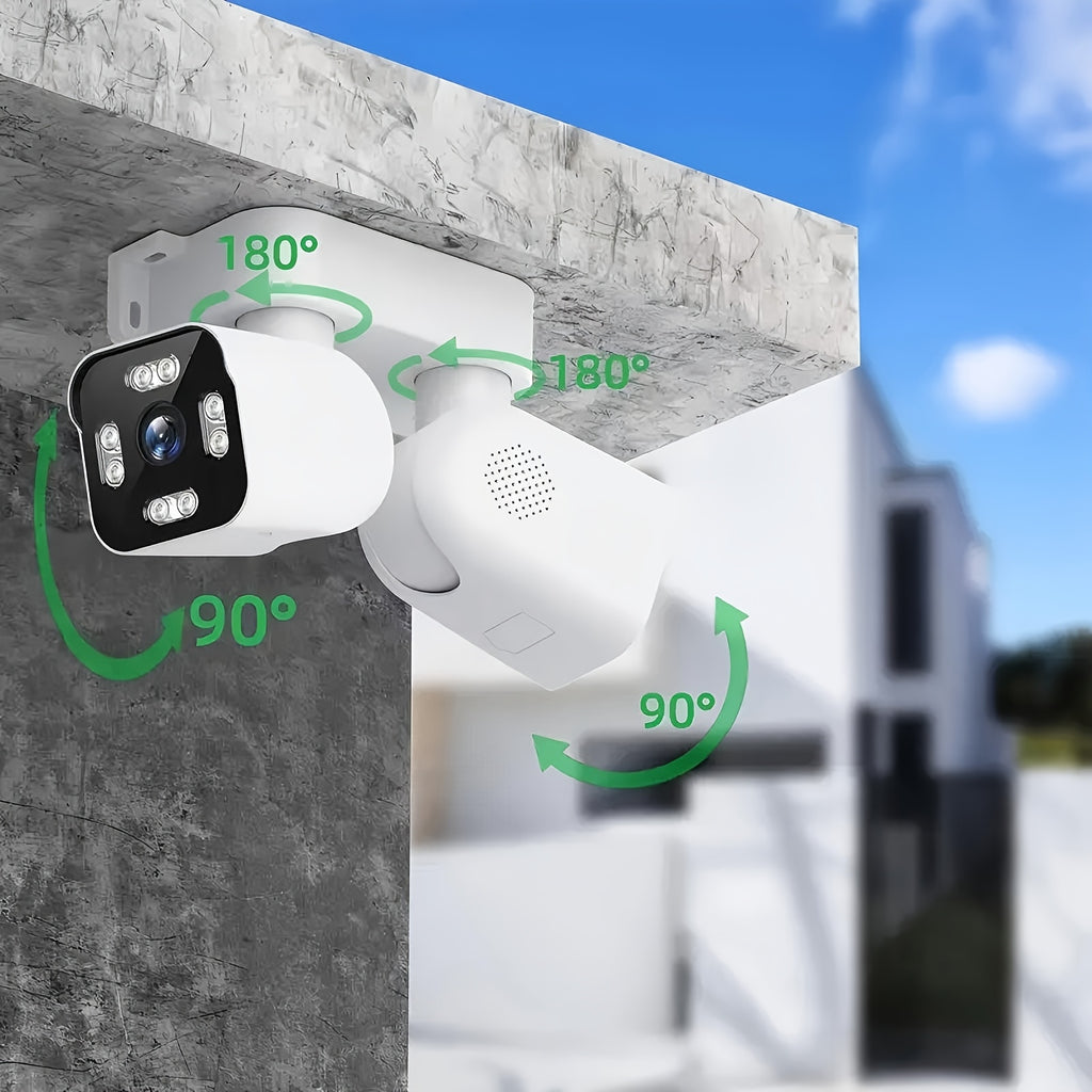 10X Zoom Security Camera with 5MP Dual Lenses, 355° PTZ, 2.4GHz WiFi, Color Night Vision, Two-Way Audio and Motion Tracking for Outdoor Home Monitoring