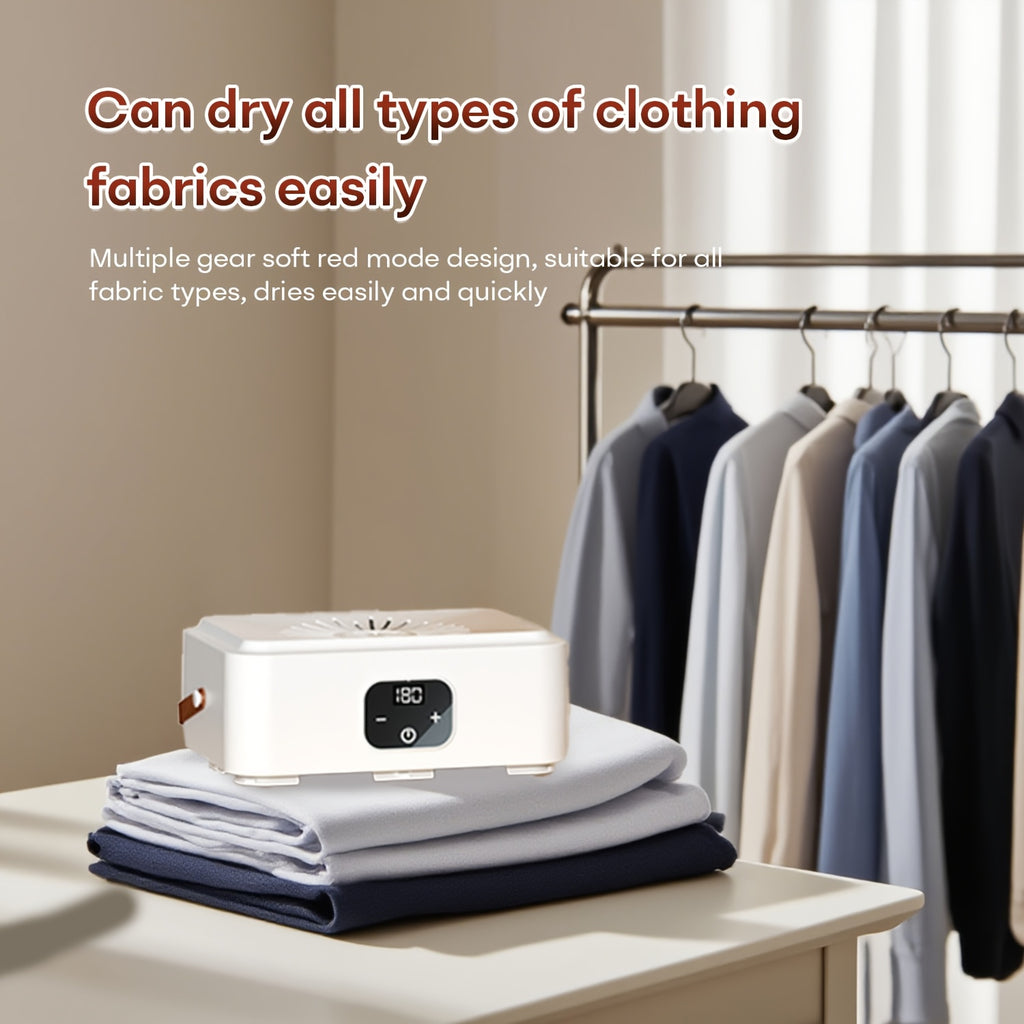 600W Portable Clothes Dryer with Two Warm-Air Modes and 1H, 2H or 8H Timer, Compact 110V Laundry Dryer with Beige1, Beige2 and UV Deluxe Model Options