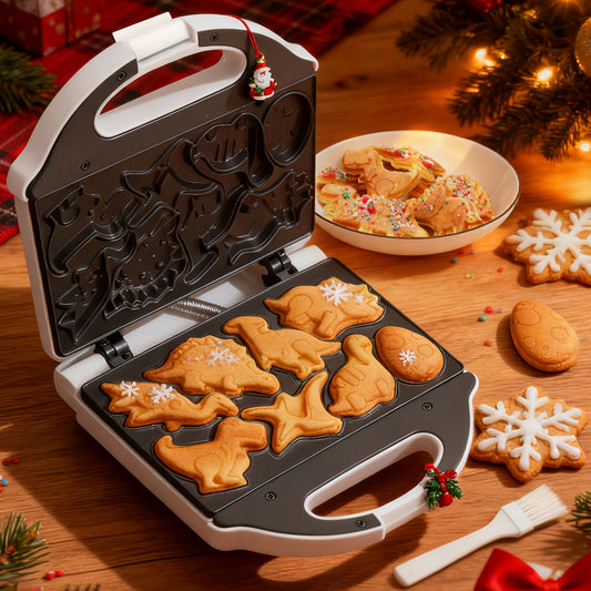 Novelty Shape Waffle and Pancake Maker with Listed Nonstick Plate and Thermostat, White, Car Waffle White or Eight Monster Design Options for Breakfast Routines