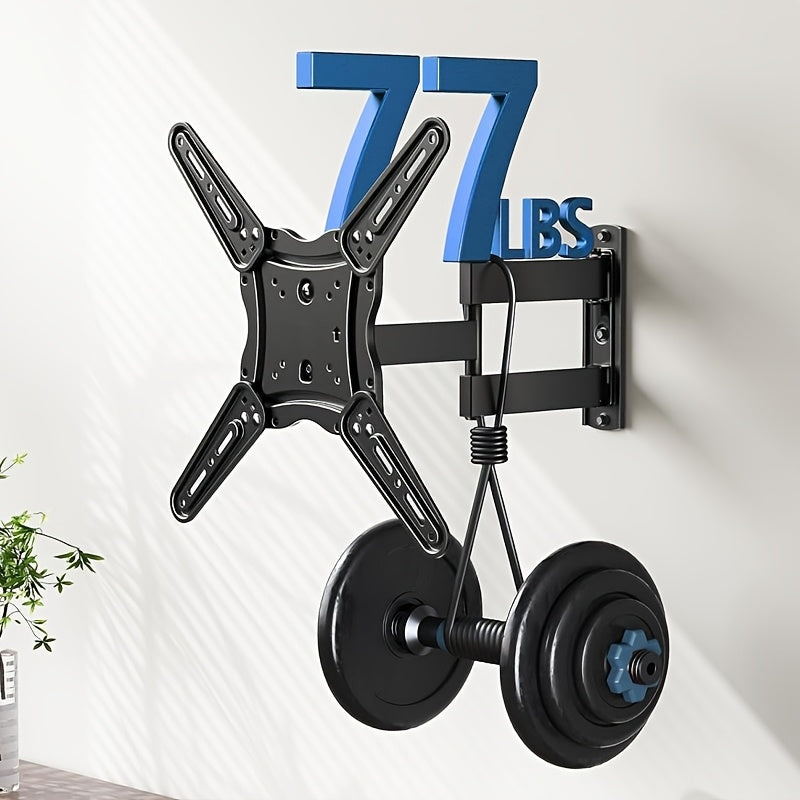 Swivel TV Wall Mount in Black, Rotating Bracket for Compatible Flat Panel Televisions, Space-Saving Wall Installation for Living Rooms and Home Theater Setups