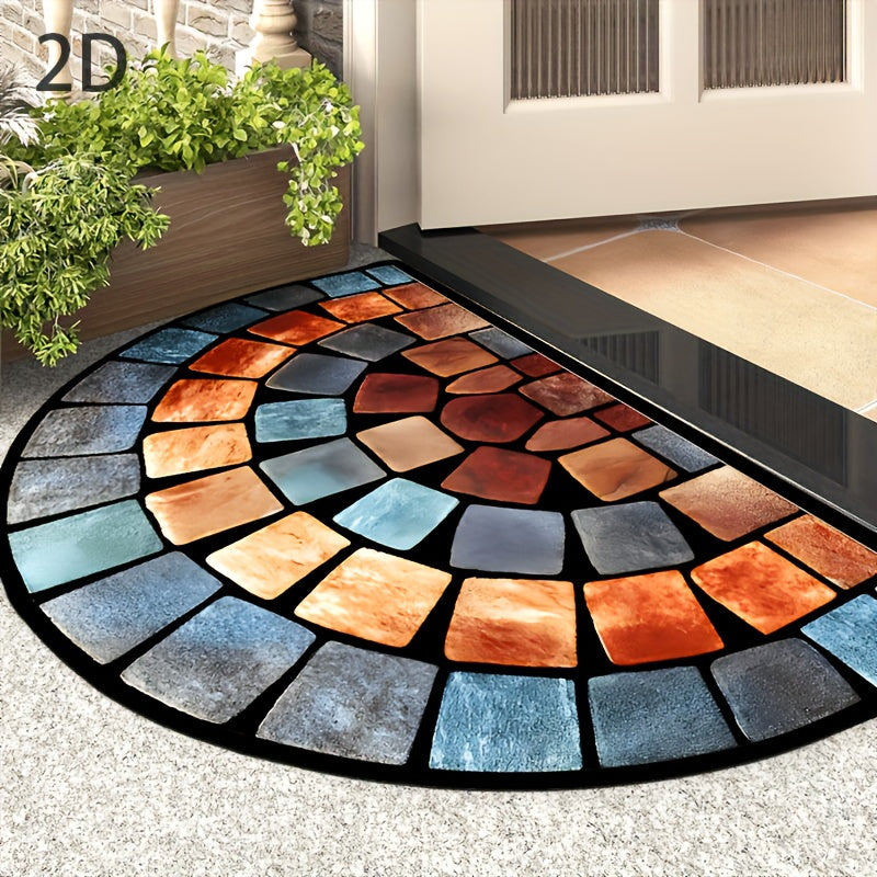Art Design Indoor Doormat with Flat 2D Styling and Listed Soft Surface, Decorative Floor Mat in 40 x 60, 50 x 80 or 60 x 90 cm Sizes for Home Room Accents