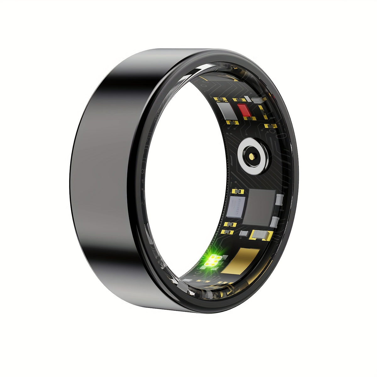 Sleep Tracker Smart Ring with SmartHealth App for iPhone and Android, Step and Calorie Estimates, Temperature and Cycle Tracking, Three Finishes in Sizes 7-13