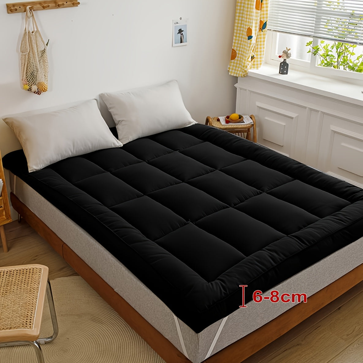 Filled Mattress Topper with Mesh Structure and Listed 1200 GSM, Twin, Full, Queen or King Bedding Layer with Standard, Upgraded and Random Color Options