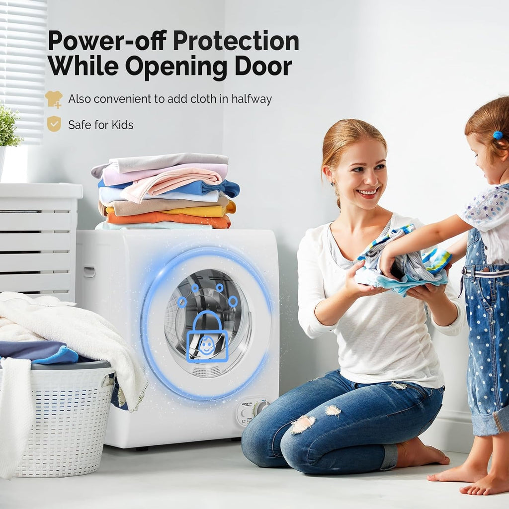 Washer and Dryer Combo, Compact Wash & Dry Laundry Set, Stainless Steel Tub, Smart Control, Low Noise, Wall-Mountable, for Apartment, Dorm, RV & Small Space