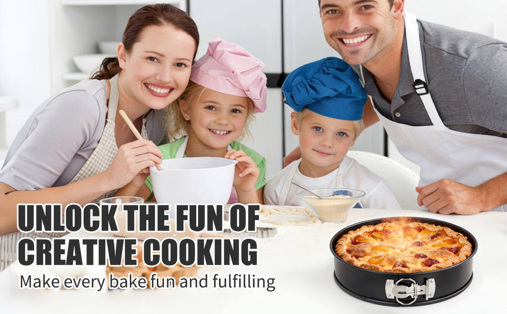 Springform Cake Pan Set with 4, 7 and 9 Inch Sizes, Black Nonstick Carbon Steel Round Cheesecake Pans with Removable Bottoms and Locking Latches for Home Baking