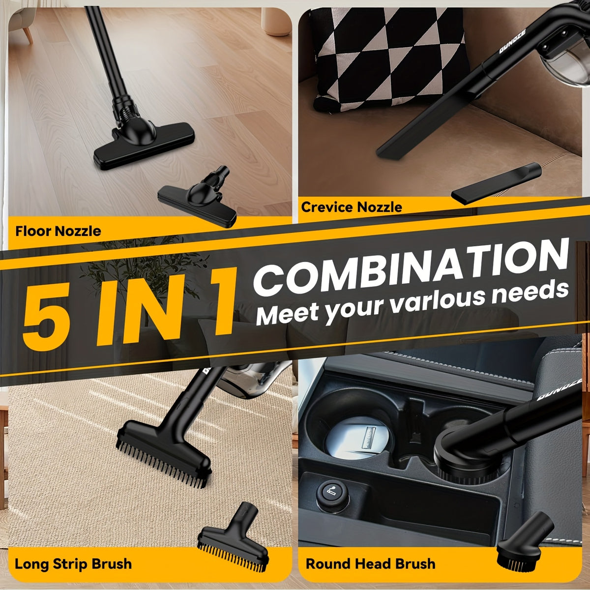 Battery-Not-Included Handheld Vacuum Cleaner Compatible with DeWalt 20V Batteries, Cordless Portable Cleaner with Listed Washable HEPA Filter for Home and Car