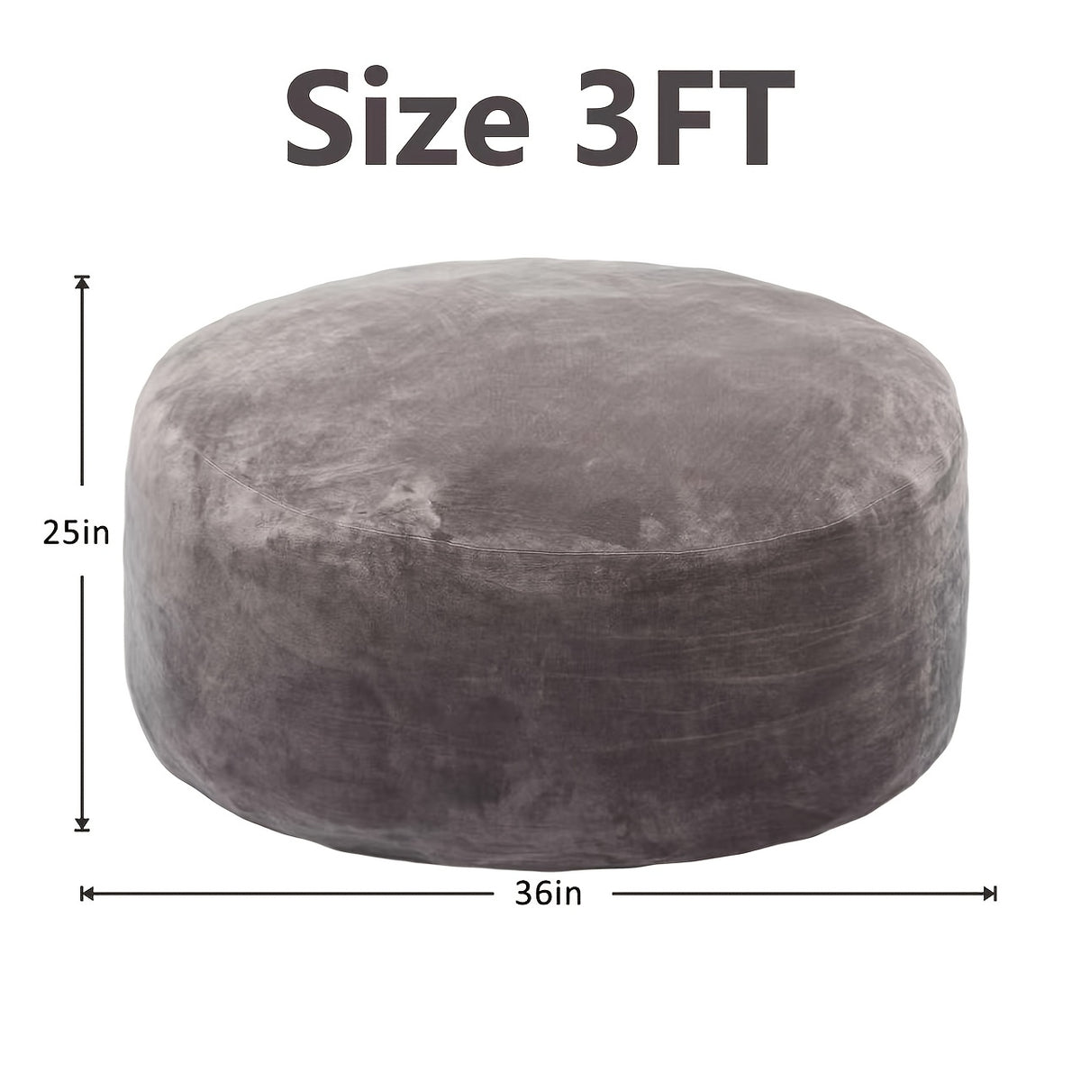 Memory Foam Bean Bag Chair for Adults with Dutch Velvet Cover, Four Size Options and Eight Colors for Living Room Lounging and Bedroom Seating