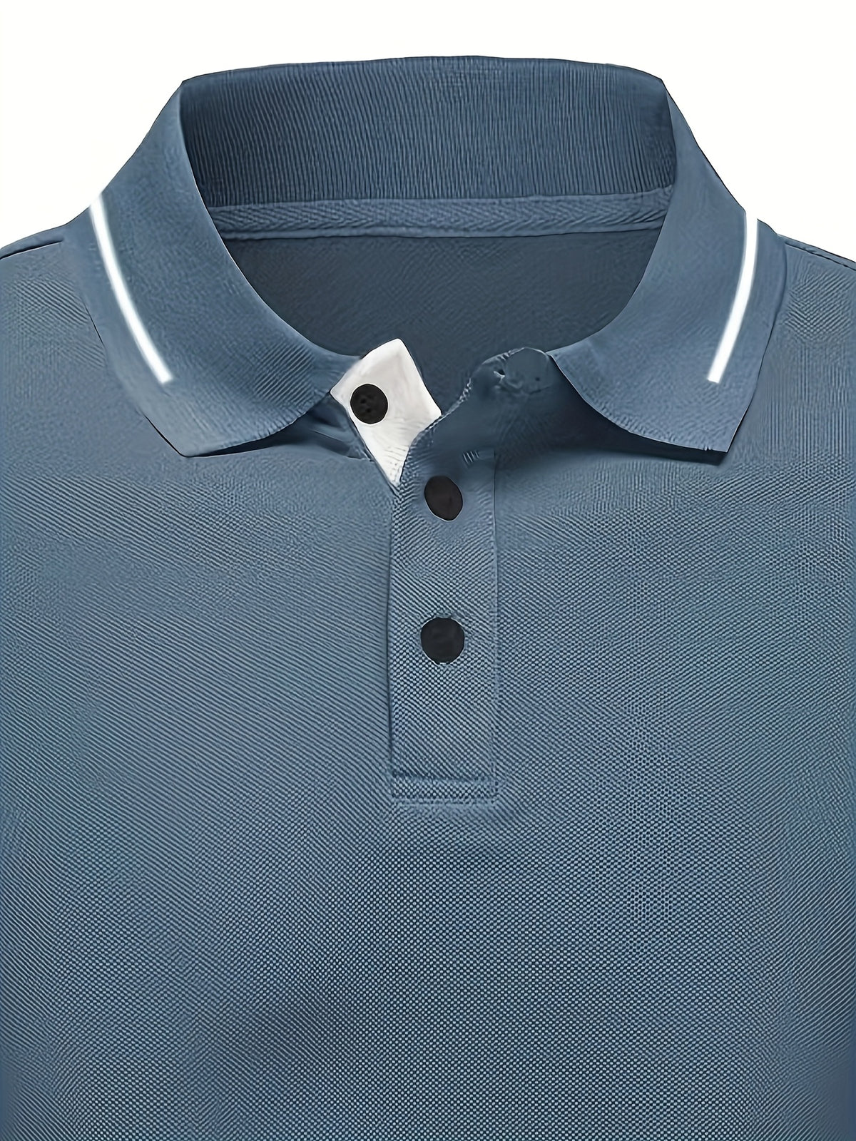 Men's Long Sleeve Polo Shirt, 100% Polyester with Slight Stretch, Regular Fit and Rib-Knit Details for Casual Golf and Spring-Fall Outfits