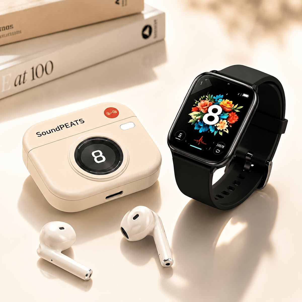 Smartwatch and Earbuds Set, Bluetooth Smart Watch with Wireless Earphones, Calling & Message Alerts, Health & Sleep Monitoring, Activity Tracking, Sports Watch, 3 Combo Options