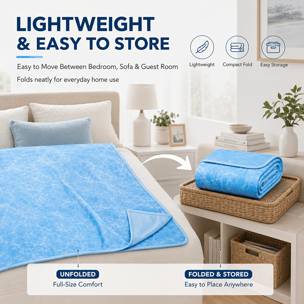 Cool-Touch Summer Blanket for Hot Sleepers, Lightweight Breathable Machine Washable Bed and Sofa Layer in Throw, Twin, Queen or King Sizes