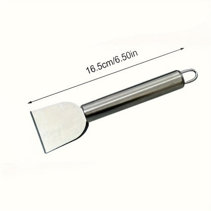 Stainless Steel Cleaning Scraper, Single Handheld Grime Removal Tool for Stubborn Residue and Grease on Compatible Household Surfaces During Routine Cleaning