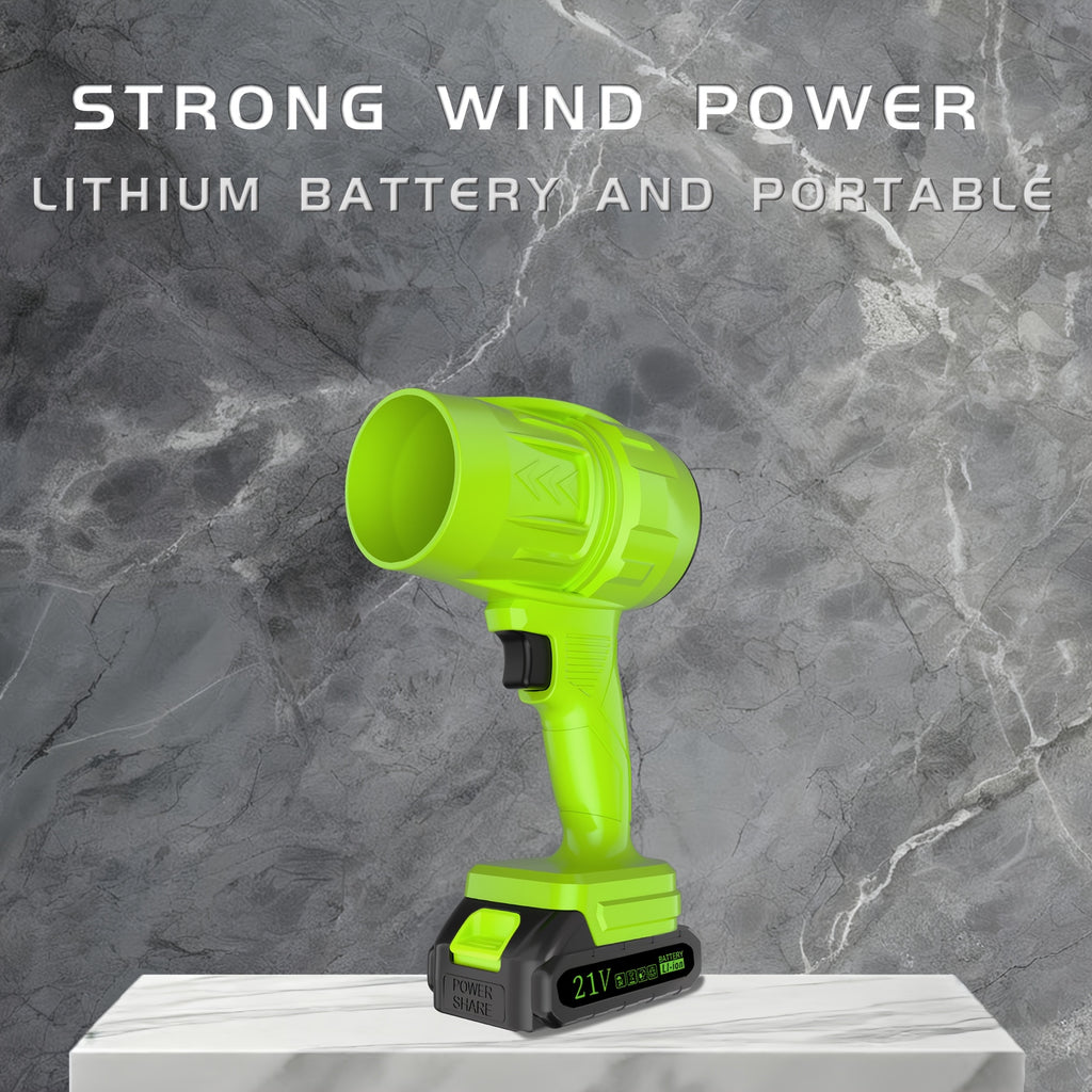 Cordless Turbo Fan Leaf Blower for Outdoor Leaves and Dust, Portable Handheld Cleaning Tool with One- or Two-Battery Accessory Options