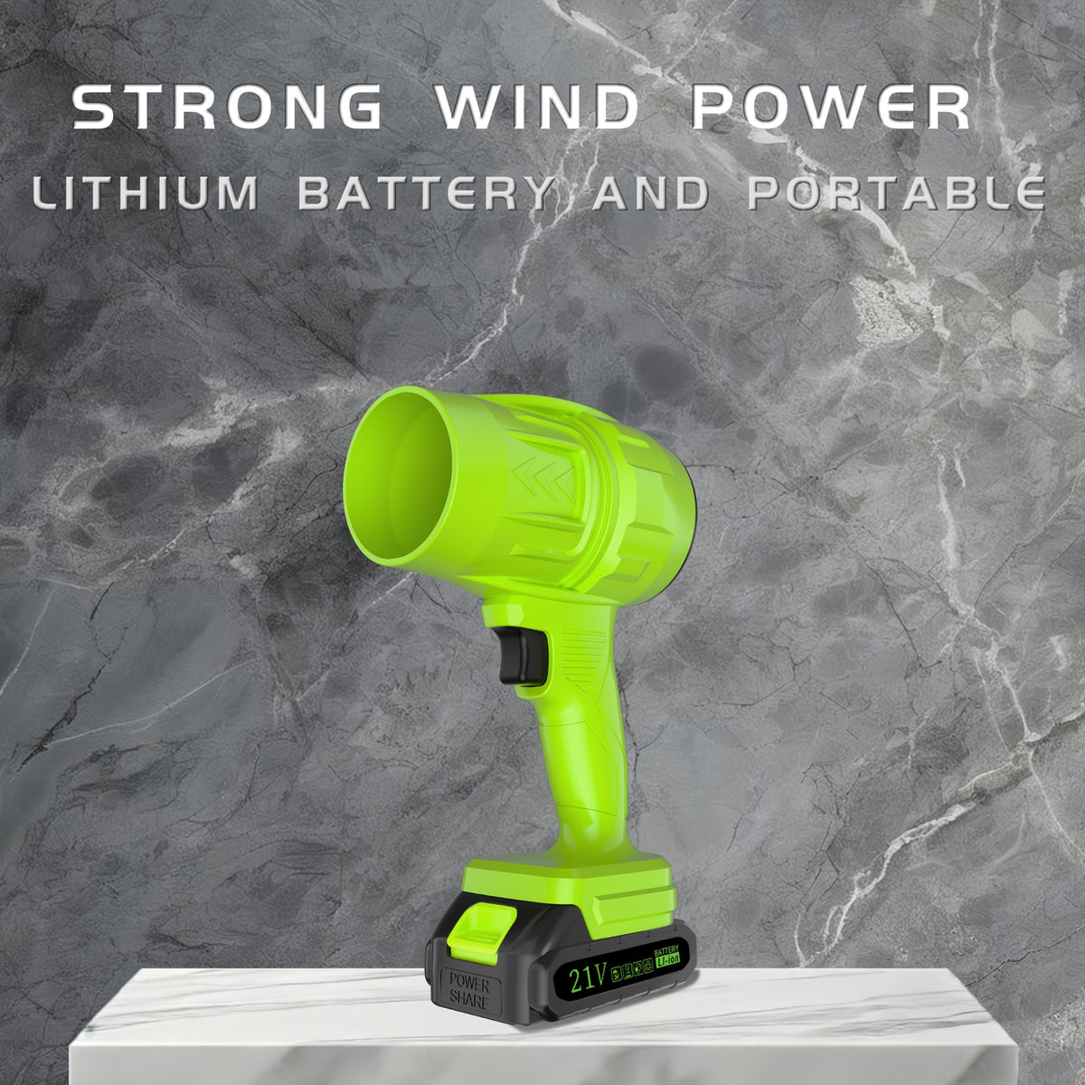 Cordless Turbo Fan Leaf Blower for Outdoor Leaves and Dust, Portable Handheld Cleaning Tool with One- or Two-Battery Accessory Options