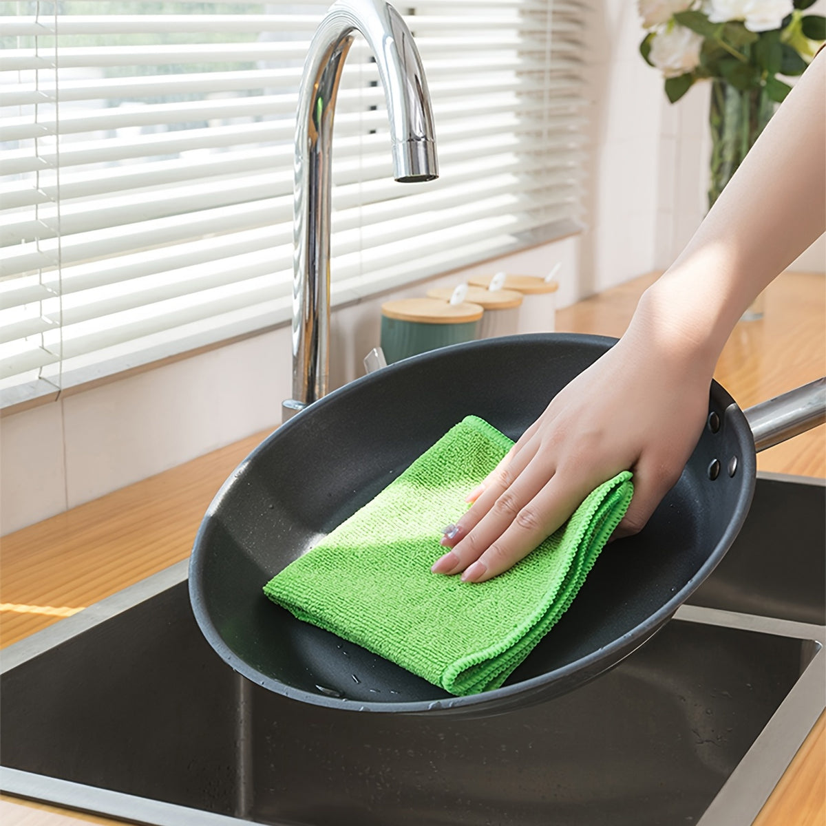 Ultra-Fine Fiber Cleaning Cloths in Random Colors, 10, 20 or 40-Piece Packs for Household Dusting and Compatible Kitchen, Window, Car and RV Wiping Tasks