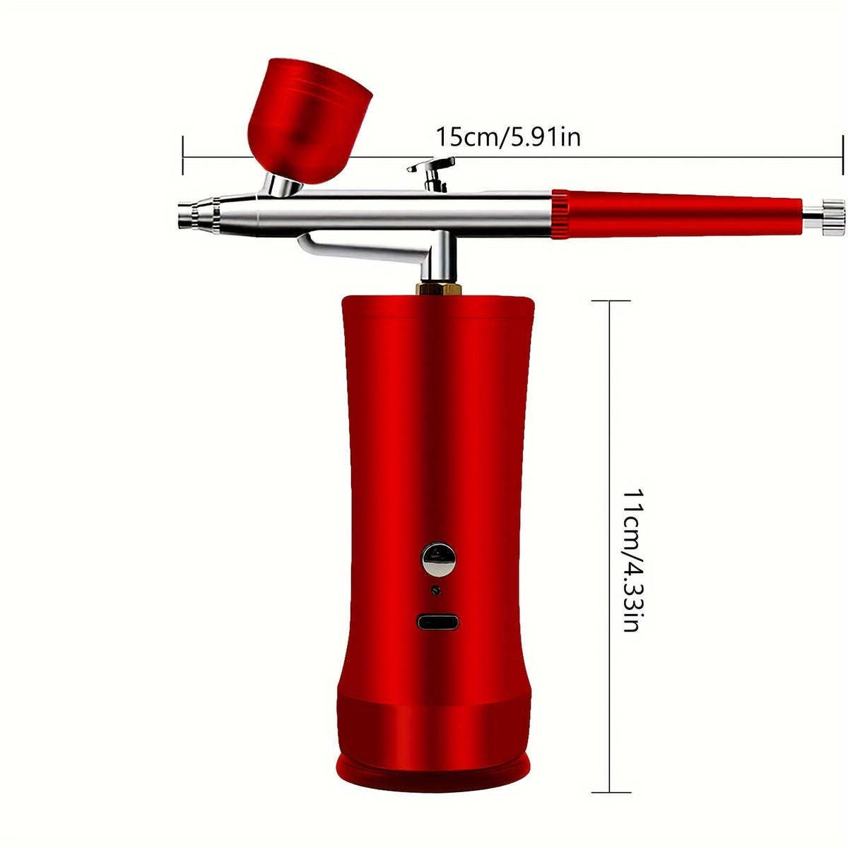 Cordless Airbrush Kit with Compressor, Rechargeable 0.3mm Nozzle with 3 Pressure Settings, Three Paint Cups & Cleaning Brushes for Art and Nail Designs