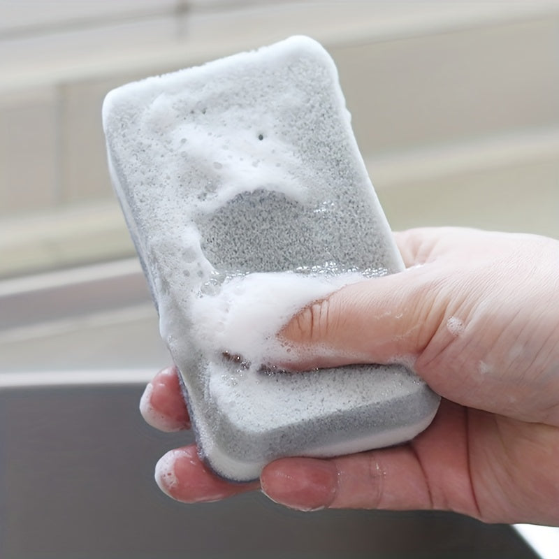 Gray and White Kitchen Sponges, Ten-Piece Double-Sided Dishwashing Pack with Different Scrubbing and Wiping Textures for Compatible Cookware and Kitchen Surfaces