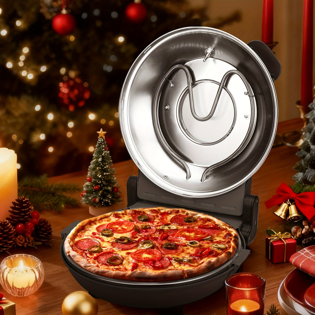 Electric Quesadilla Maker with Listed 9.5-Inch Size, Six-Wedge Design, Extra-Filling Wording and Non-Slip Feet for Home Grilled Cheese Meals in Red or Graphite