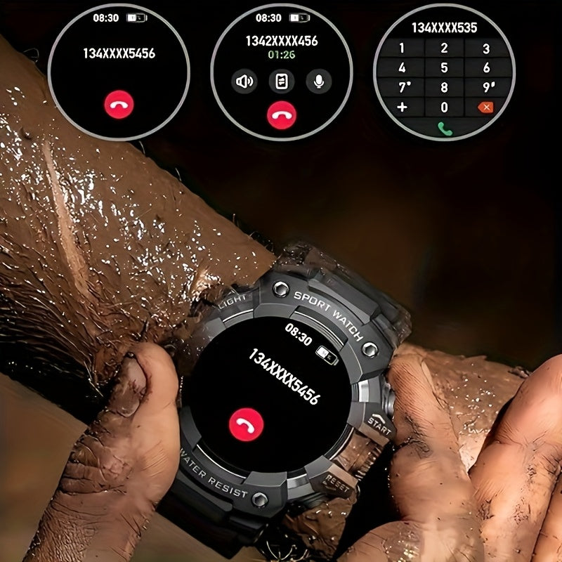 1.32-Inch TFT Smartwatch for Men with Calling, LED Flashlight, 100+ Sports Modes and Sleep Tracking, iPhone Android Compatibility in Eleven Color Options