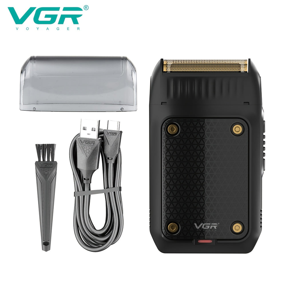 Beard Trimmer and Hair Clipper Kit for Men, USB Rechargeable Electric Shaver with Hair Combs, Lightweight Portable Grooming Kit with Travel-Ready Design, Black and Green
