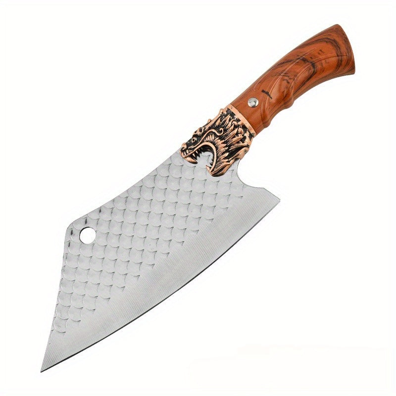 Forged Chef Knife with Listed Ergonomic Handle, Single Multipurpose Kitchen Chopping and Slicing Tool for Home Cooks, Meal Preparation and Cooking Gifts