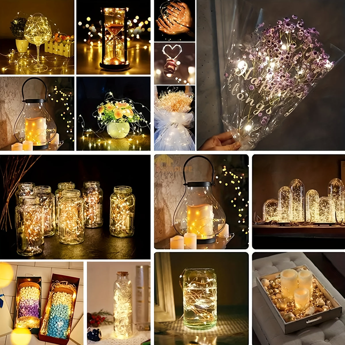 Battery Operated Fairy String Lights, 7ft 20 LED Silvery Wire Decoration with 40-Piece Color Options for Bedroom Displays, Wedding Tables and Christmas Parties