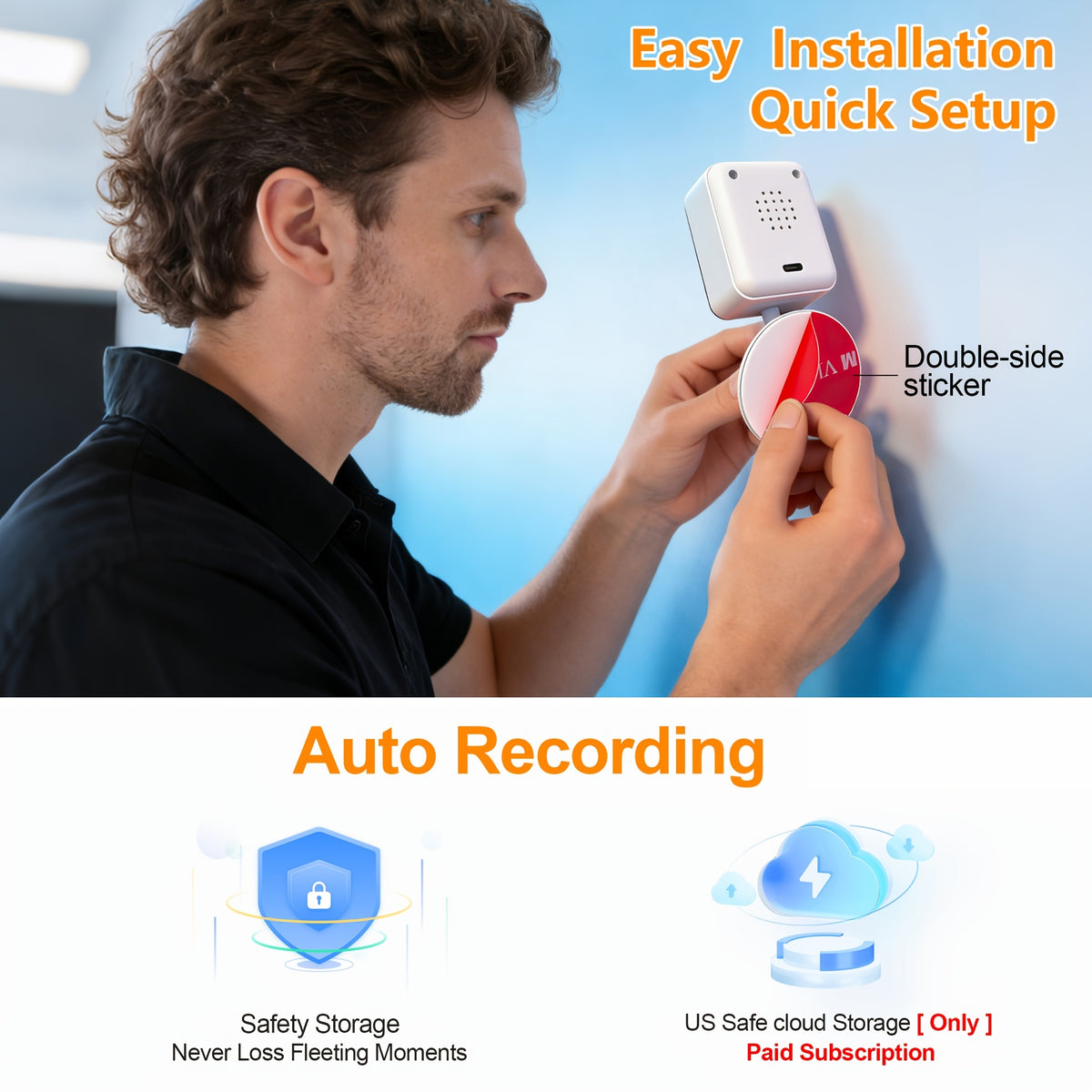 App-Controlled Indoor Security Cameras with 2.4GHz WiFi, Full-Color Night Vision and Two-Way Audio, Four-Pack or Two-Pack 3MP Human-Detection Options