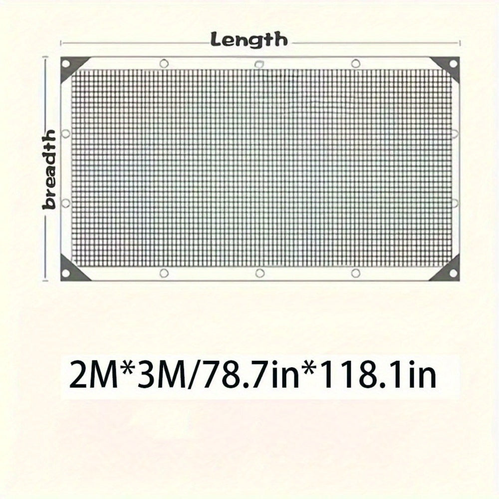Sunshade Net with Multicolor Stripe Wording, Breathable Mesh Design and 78.74-Inch Square or 78.74 by 118.11-Inch Options for Garden and Terrace Shade Planning