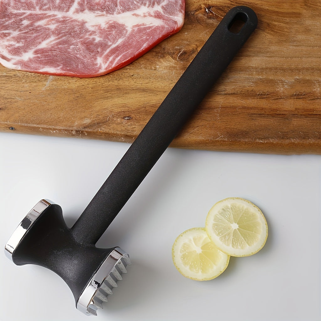 Meat Tenderizer Mallet for Boneless Cutlet Preparation, Single Manual Metal Meat Pounder for Flattening Cuts and Everyday Home Cooking Tasks