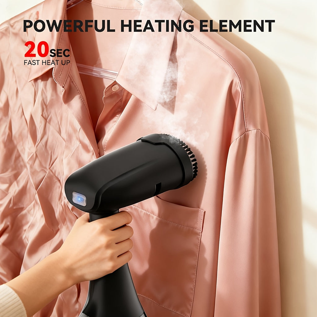 Brush-Accessory Clothes Steamer with Listed 20-Second Heating and 12.17oz Tank, Handheld Garment Care Appliance in Nine Style Labels for Home and Travel