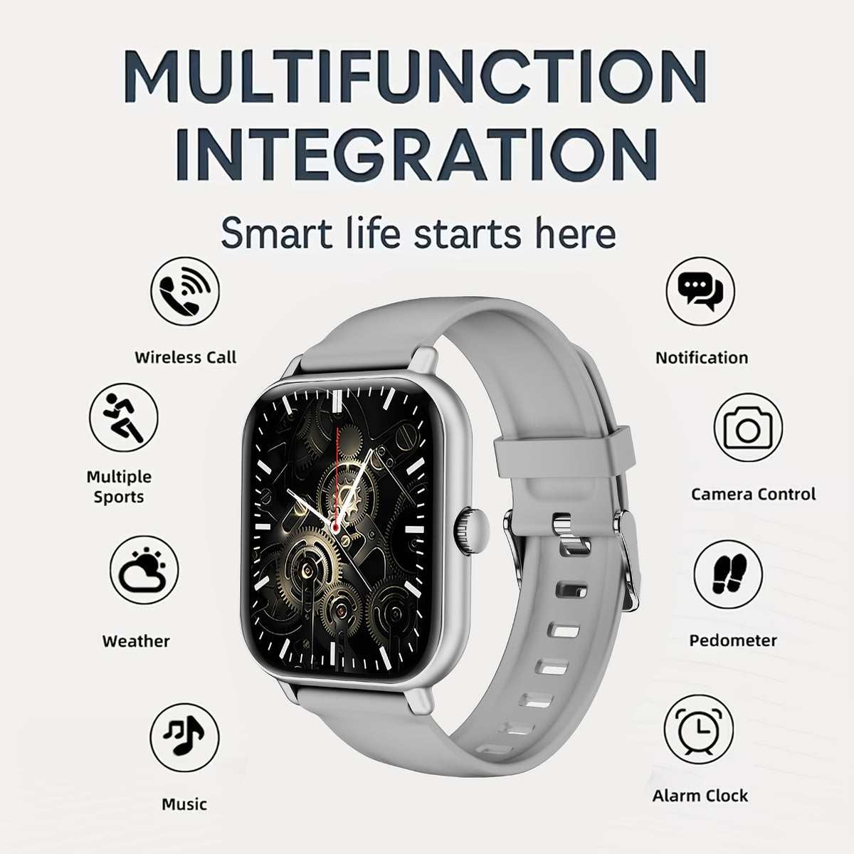 Voice Assistant Smart Watch for Men and Women, Wireless 5.4 Unisex Smartwatch with Call Answering, Voice Command Remote Control, Music Control, Fitness Tracker for iPhone Android, Couple's Set Options