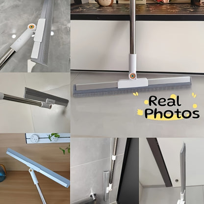 Pet Hair Removal Floor Broom, Long-Handle Household Cleaning Tool with 30cm, 40cm or 50cm Size Labels for Compatible Tile, Carpet and Everyday Room Cleanup