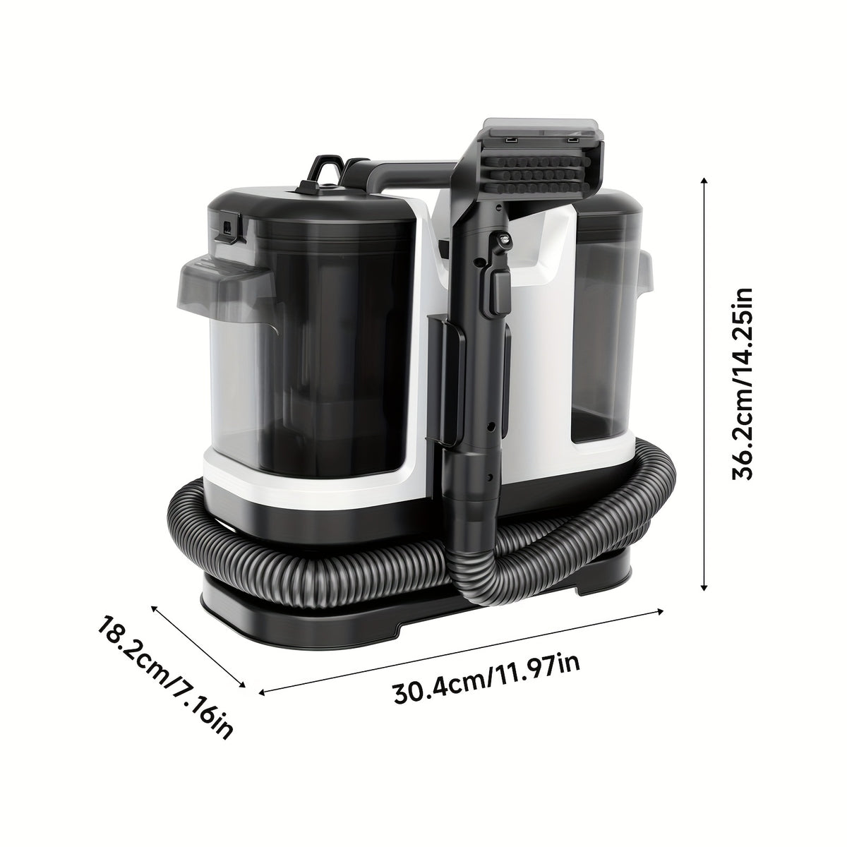 35kPa Portable Upholstery Spot Cleaner with Dual-Size Brush, Integrated Blowing and Suction, ABS Resin Body and 120V Power for Home Cleaning