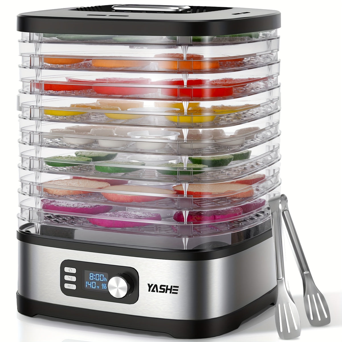 OSTBA Food Dehydrator with Temperature Control and 5 or 8 BPA-Free Tray Options, Electric Food Dryer for Fruit, Herbs, Vegetables and Jerky Projects