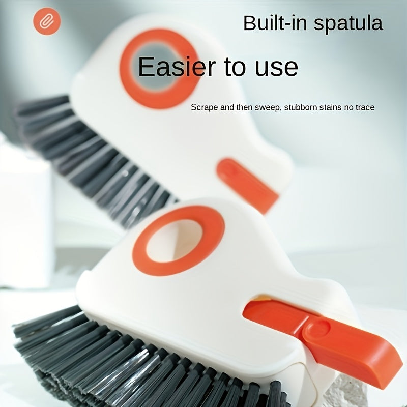 Window Track Cleaning Brush Set with Large and Small Brushes, 2-Piece Detachable Plastic Scrubbers for Door Tracks, Window Sills and Household Gaps