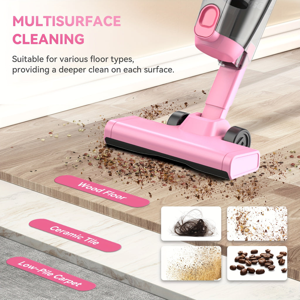 600W Bagless Stick Vacuum INSE with Listed 20kPa Suction and 18-Foot Cord, Handheld Cleaning Format in Seven Colors for Compatible Floors and Pet Hair Cleanup