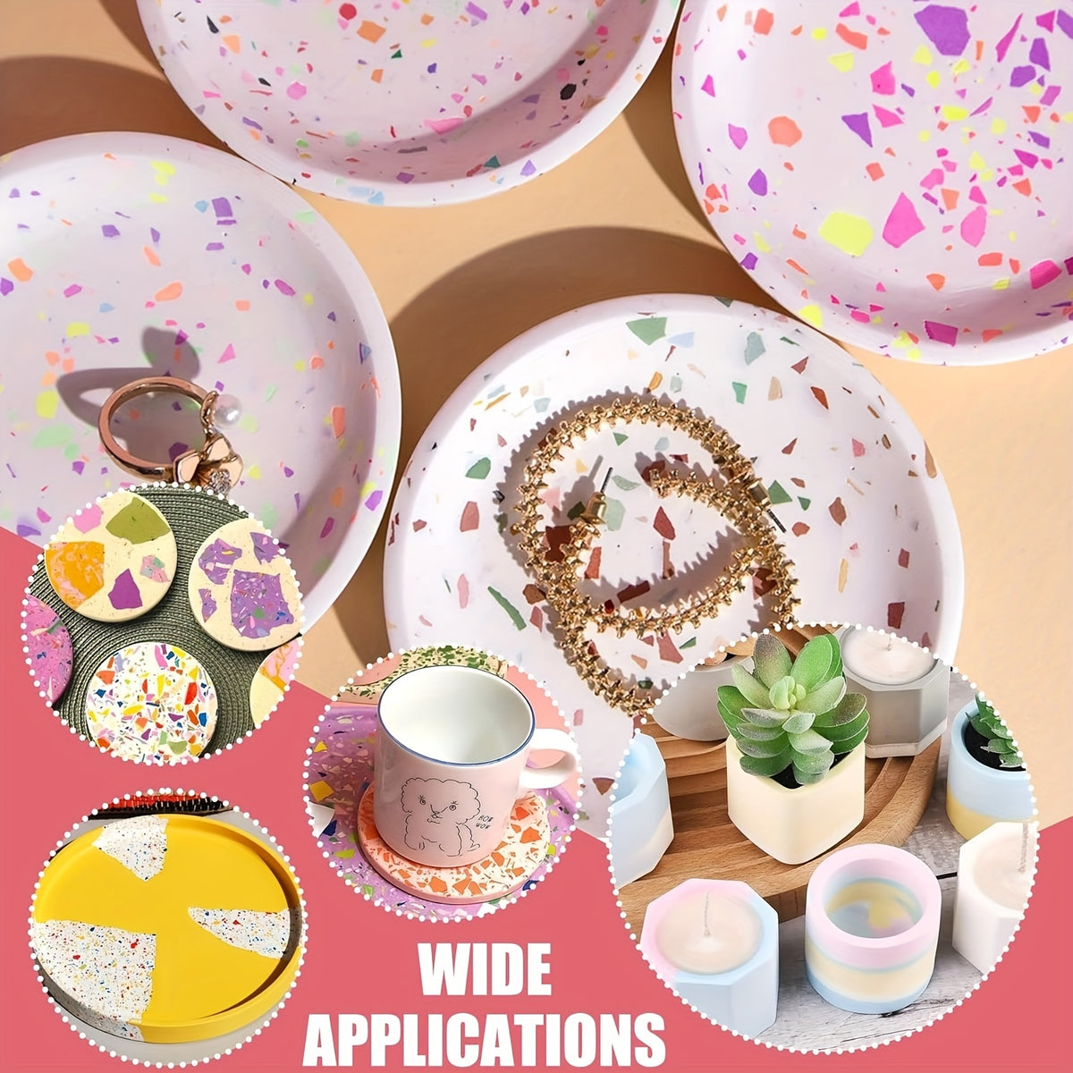 Water-Activated Casting Powder 3000g in White, Plaster-Style Craft Material for Home Art Projects, Decorative Mold Casting and DIY Handmade Gift Designs