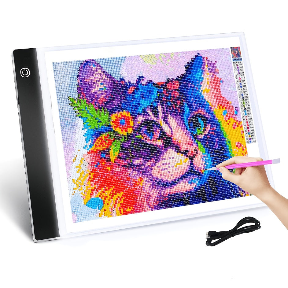 Saker LED Tracing Light Pad, Stepless Dimmable Copy Board in A2, A3, A4 or A5 Sizes with Power Cord for Drawing, Calligraphy and Diamond Painting
