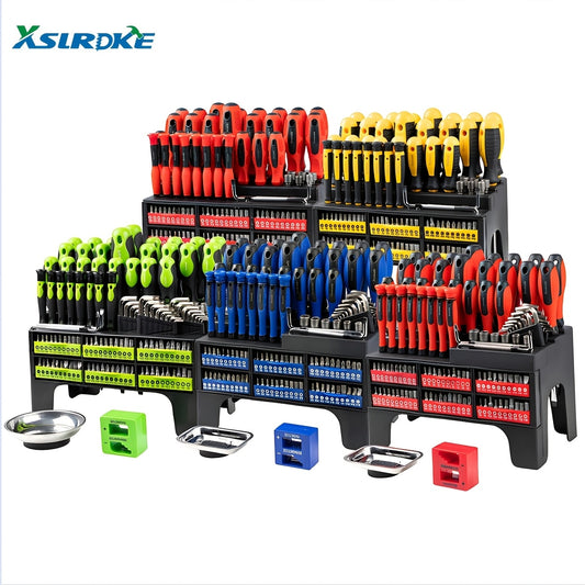 Magnetic Screwdriver Set with 100, 118 or 126-Piece Option Labels, Precision Drivers, Bits and Plastic Storage Wording for Home DIY and Electronics Projects