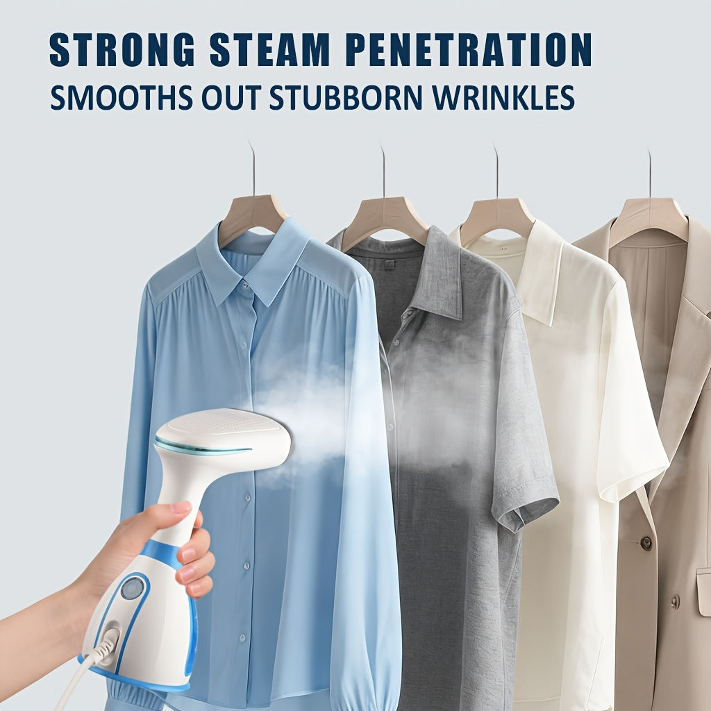 Handheld Garment Steamer with 3 Attachments, Listed 30-Second Heat-Up and 9.47oz Water Tank for Compatible Clothing Wrinkle Care at Home and While Traveling