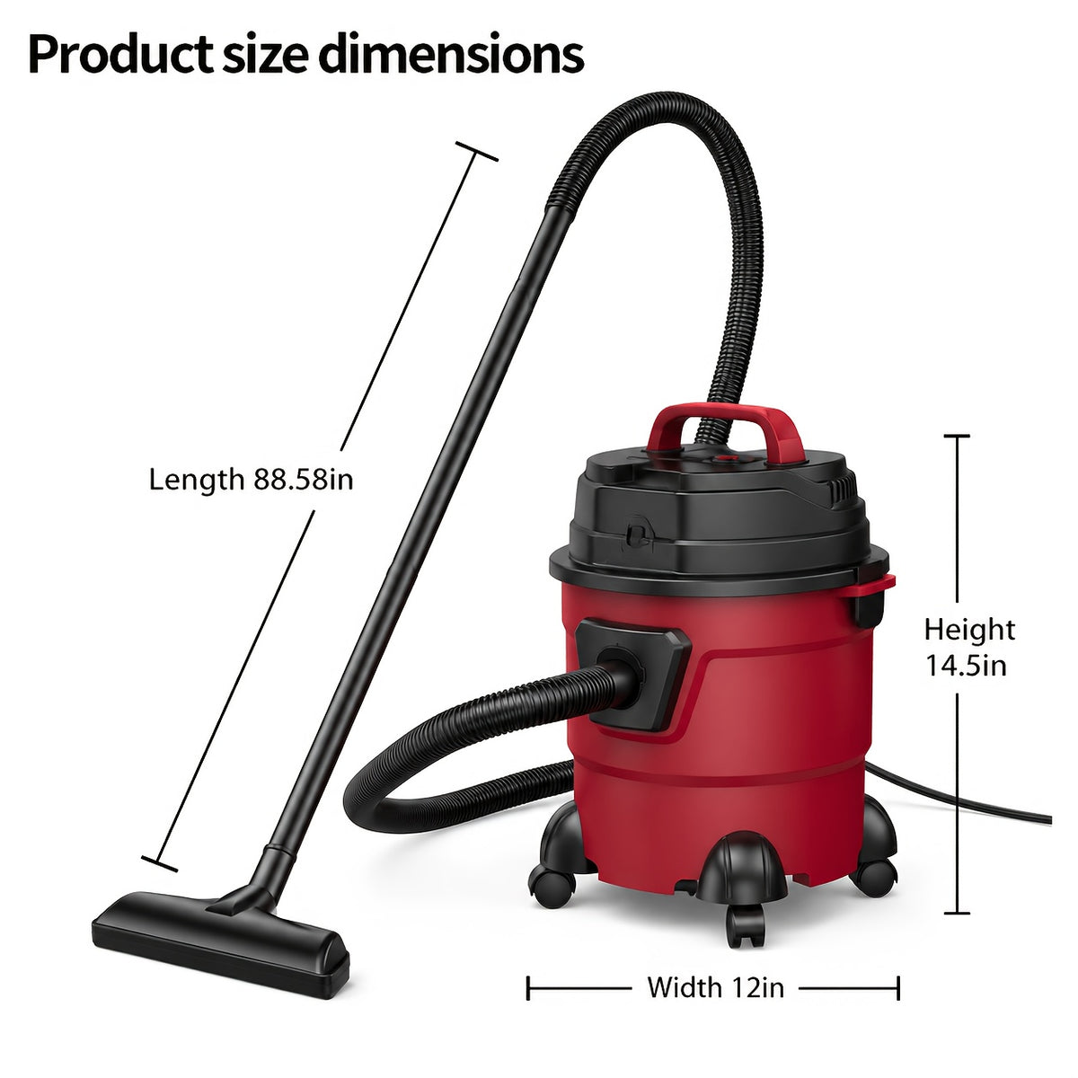 Bucket Wet Dry Vacuum Cleaner for Home and Car Cleanup, 5.28-Gallon and Upgraded 6.6-Gallon Model Options with Optional Accessory Bundles